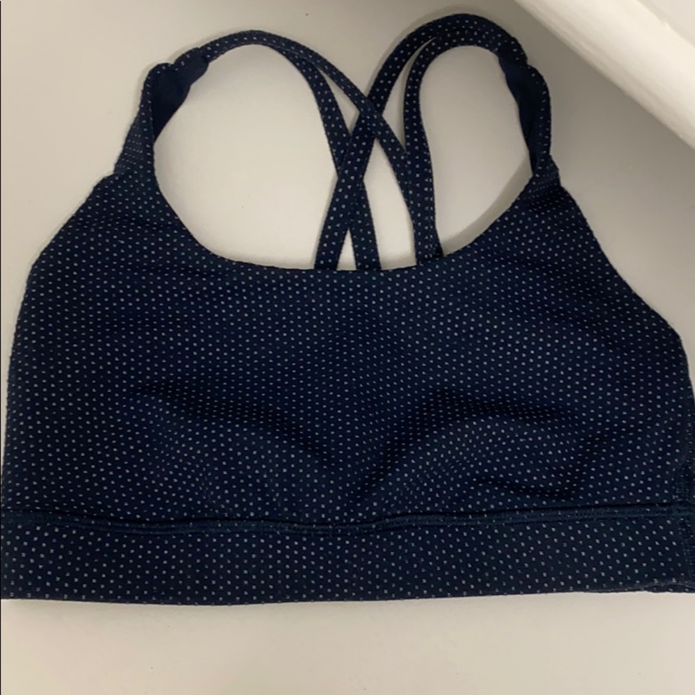 Lululemon Navy Dotted Energy Bra